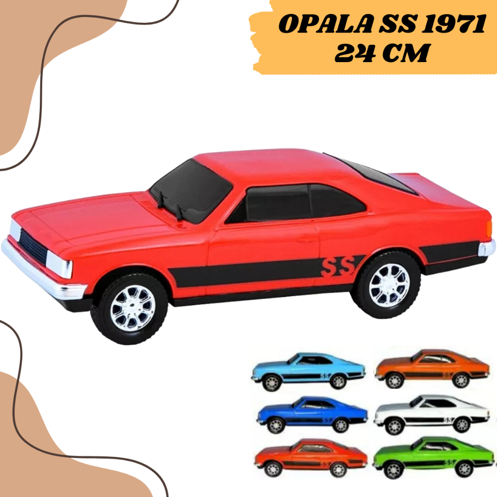 Opala SS Carrinhos Miniatura Ano 1980 Brinquedo Infantil Coleção Carros Antigos Brinquedos Diverplas Presente Meninos Dia das Crianças Natal Aniversário Lembrancinha