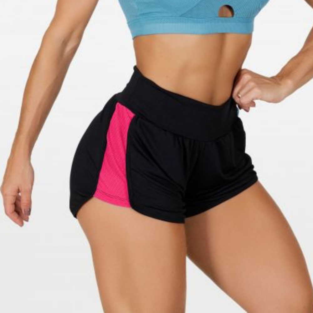 Short Curtinho Academia Fitness Tecido Leve Feminino Corrida Caminhada (VIVIAN)