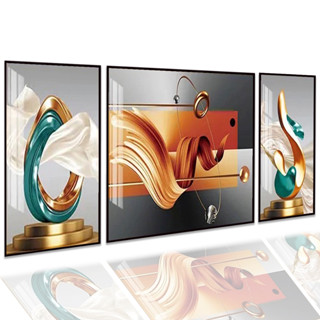 Kit Quadros Decorativos Arte Abstrata Colorida Para Sala Quarto Grande Promoção