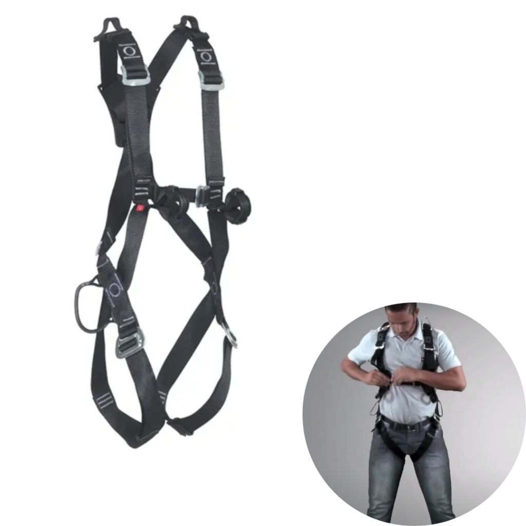 Cinto Ultra Safe Potenza Plus T2 ELK Paraquedista para Segurança Trabalho Altura Três Pontos de Ancoragem
