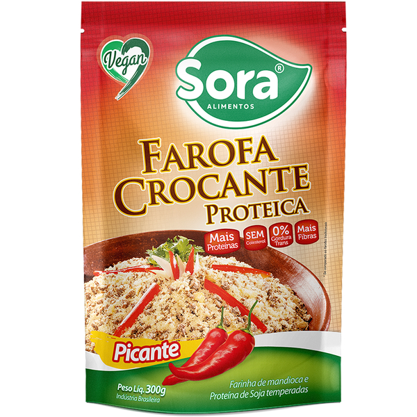 Farofa Croc.Proteica Picante 300G - Sora Alimentos