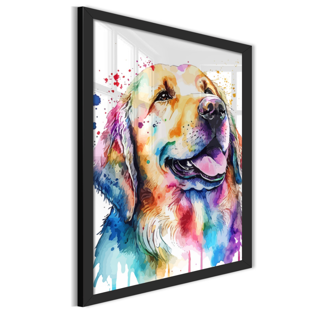 Quadro Golden Labrador Ração Petshop Gato Veterinário Banho e Tosa Clínica Poster