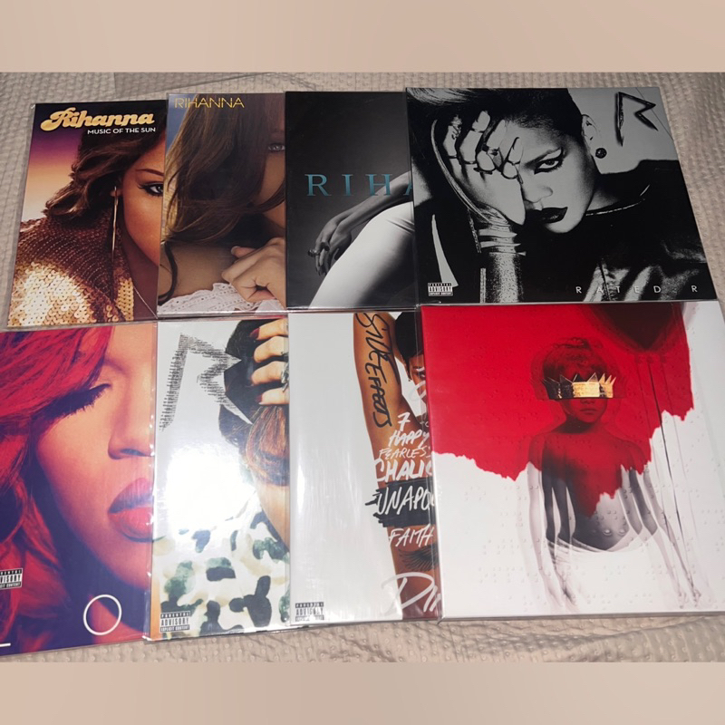8 LP Disco de Vinil Rihanna - Music of the Sun A Girl Like Me Good Girl Gone Bad Rated R Loud Talk That Unapologetic Anti