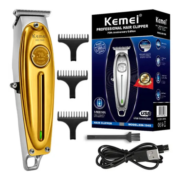 Máquina De Cortar Cabelo Profissional km 1949 em Oferta na Shopee