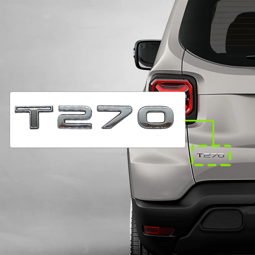 Emblema Adesivo Chromo Letreiro T270 Renegade/ Compass