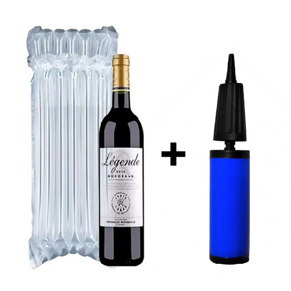 kit 20 Embalagem Inflável para Transporte e proteção Garrafa de Vinho e Bebidas + Bomba em Oferta na Shopee