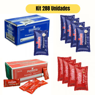 Kit Ketchup sache Predilecta c/ 144 uni de 7g e Maionese sache Predilecta c/ 144 uni de 7g