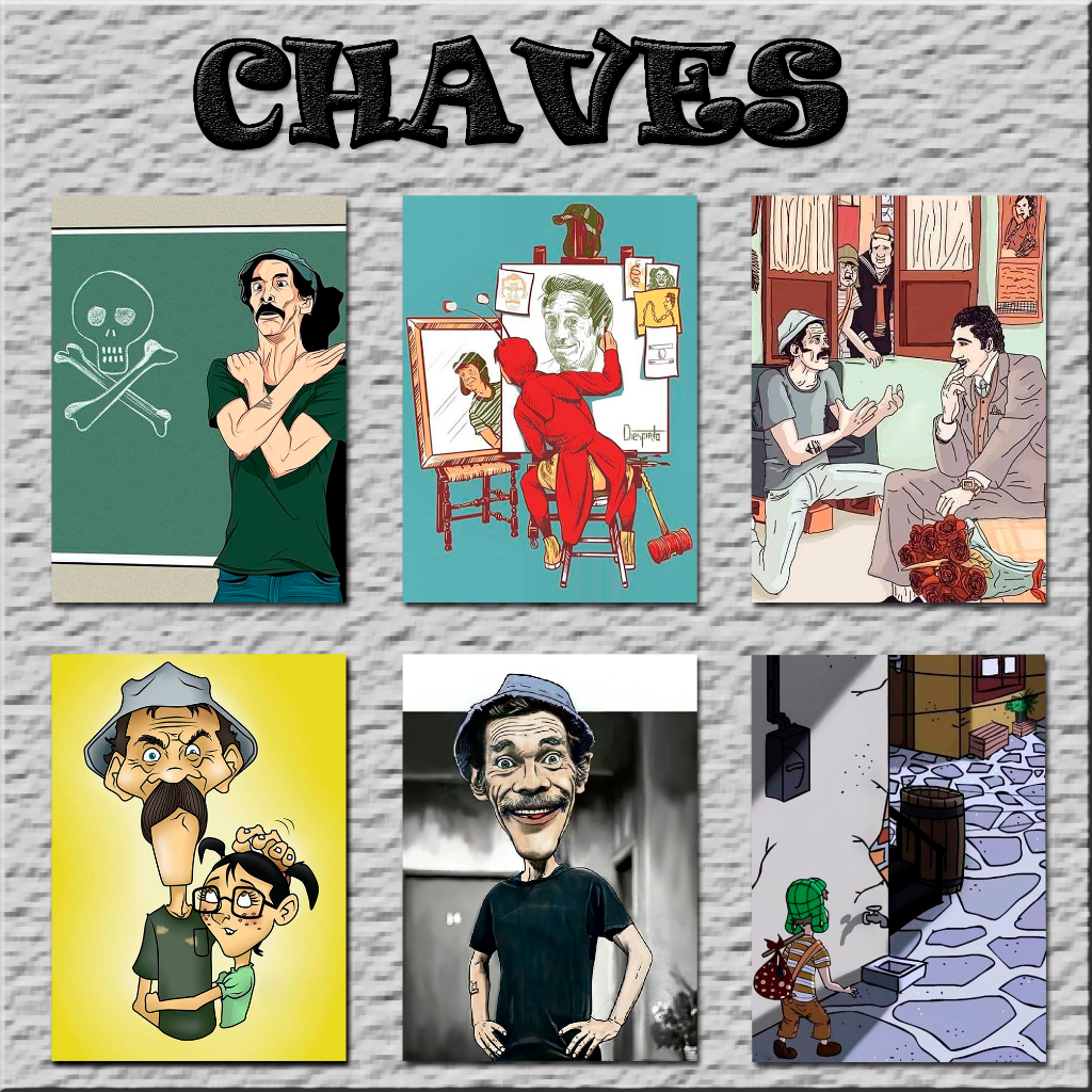 Placas Decorativas MDF Tema Chaves Kiko Dona Florinda Barriga Dona Clotilde