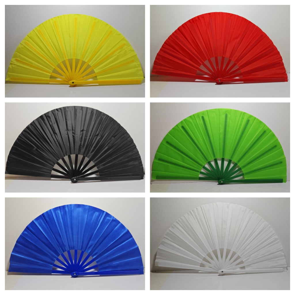 leque grande colorido liso