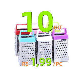 10 Peças Mini Ralador De Aço Inox Com Ralador De Alho Processador Cozinha Promoção