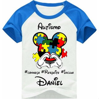 Camiseta Autismo Personalizada com Nome Infantil ou Adulto em Oferta na Shopee