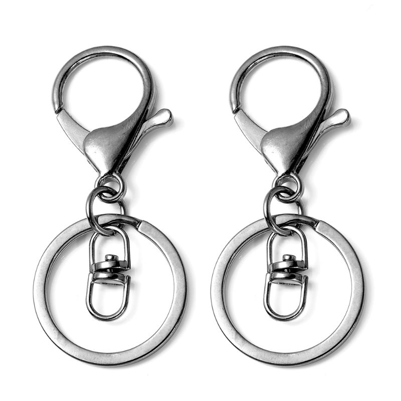 Fecho Mosquetão P/ Chaveiro - 30mm - C/ Conector (Giratório)