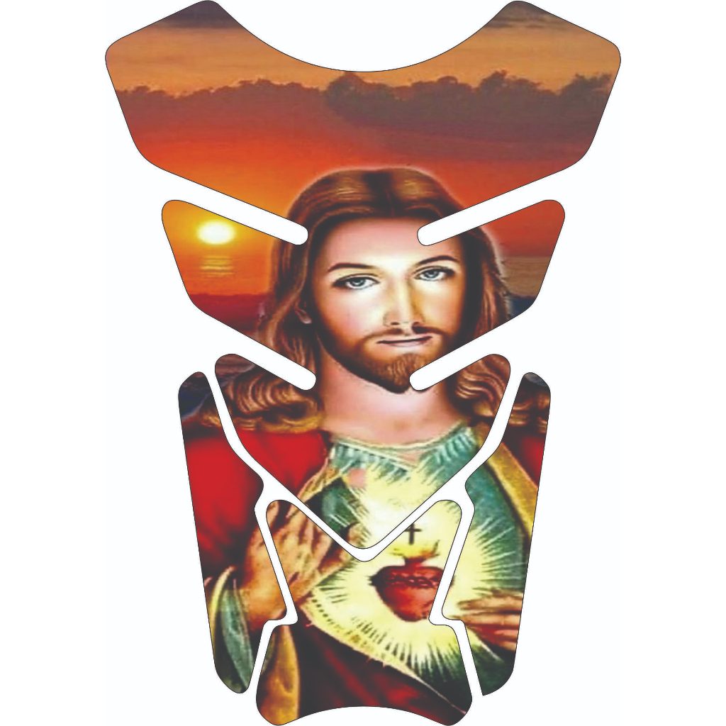 Protetor Para Tanque Moto Tankpad Resinado Universal Modelo Jesus Cristo varios modelos