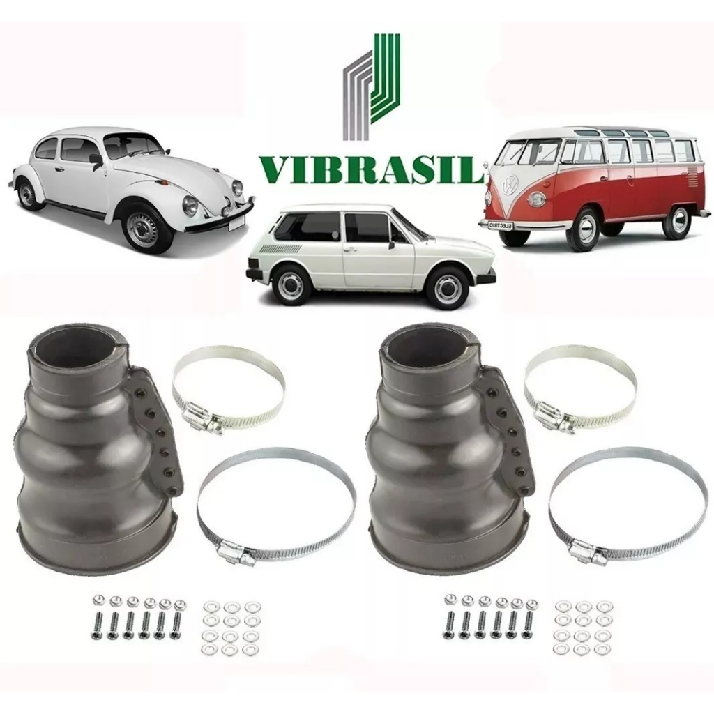 Coifa de Câmbio Vw Fusca Brasilia Variant - Marca Vibrasil Original (par)