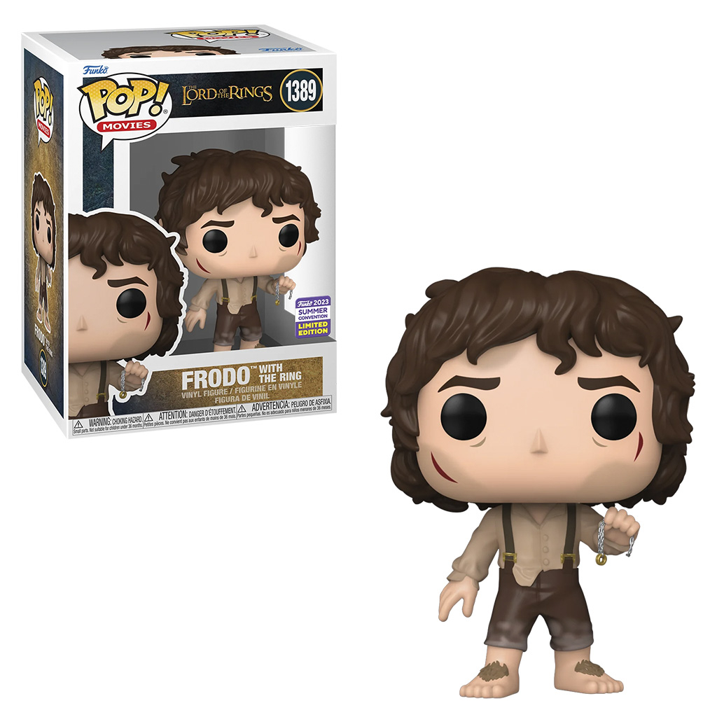 FUNKO POP MOVIES THE LORD OF THE RINGS SAN DIEGO COMIC CON 2023 - FRODO WITH THE RING 1389 NOVO ORIGINAL