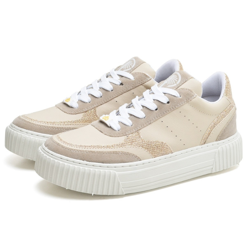 Tenis Feminino Dubuy Flatform Glitter Off White Aurora 034FG em Oferta na Shopee