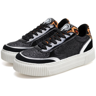 Tenis Feminino Dubuy Street Plataforma Onça Recortes Glitter Aurora 038FG