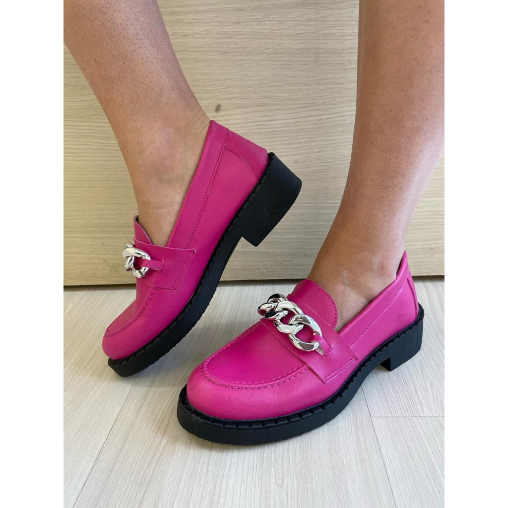 Sapato Mocassim Dubuy De Salto Loafer Feminino Rosa Meg 1414FG - Women Shoes