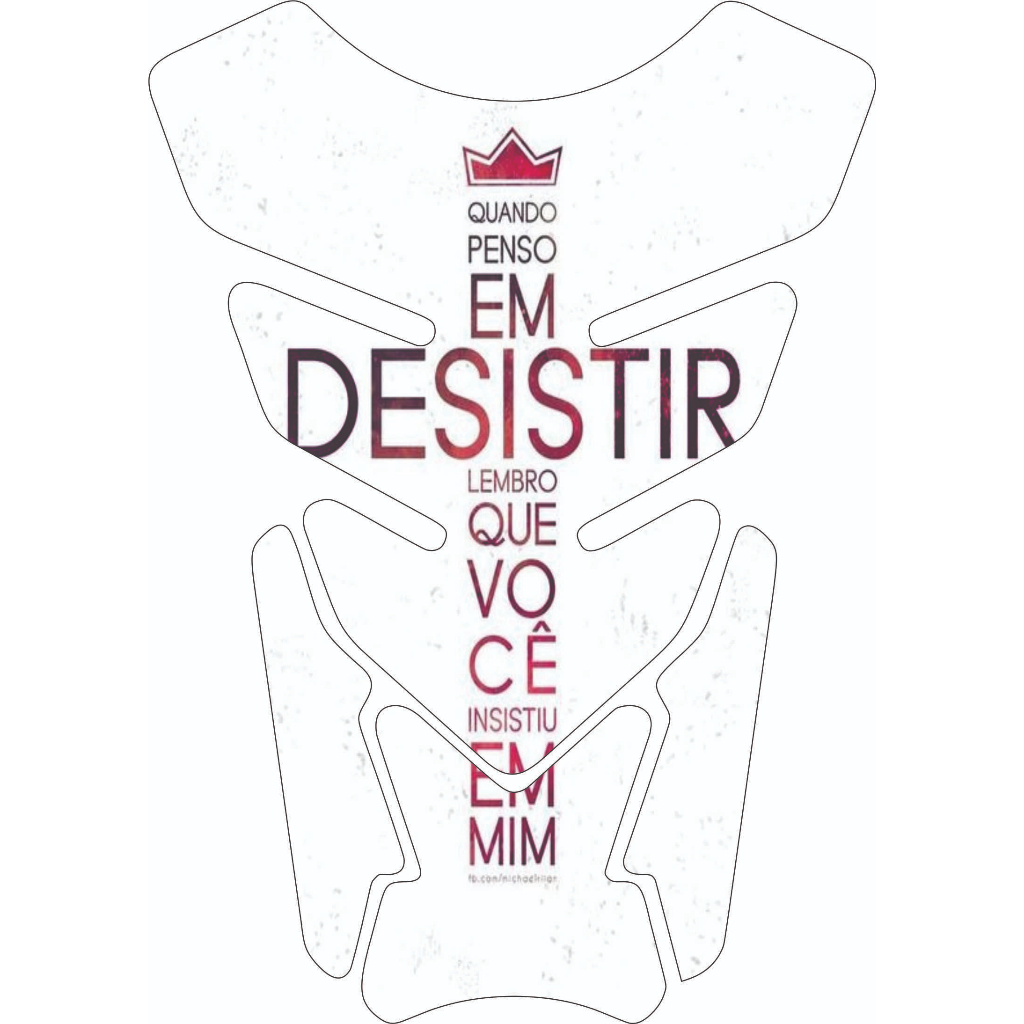 Protetor Para Tanque Moto Tankpad Resinado Universal Você Insistiu Em Mim Gospel Varios Modelos 2461