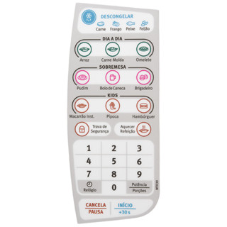 Painel Teclado Membrana Microondas Electrolux Mtd30 Mtd 30