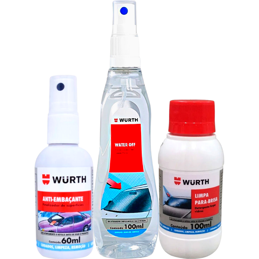 Water Off Wurth + Anti Embaçante + Limpa Para Brisa em Oferta na Shopee
