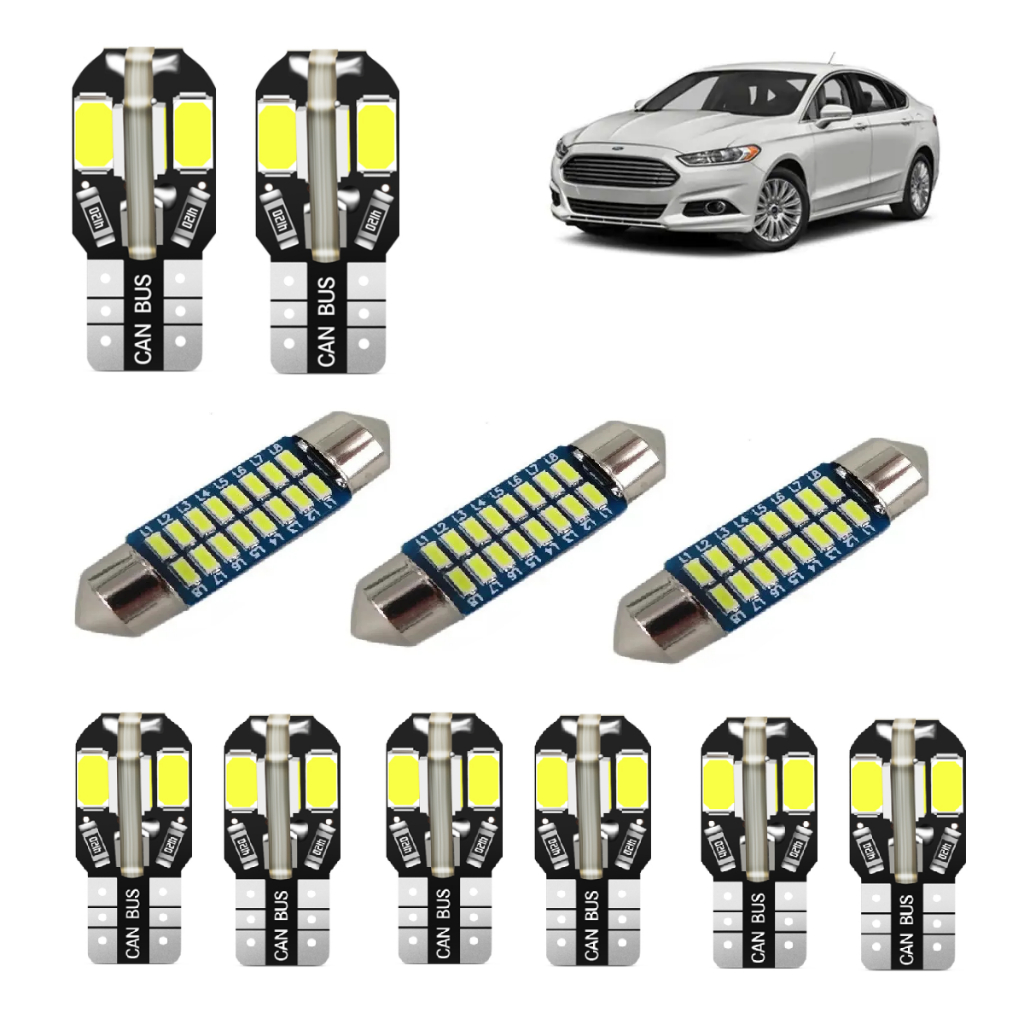 Kit Lâmpada Led T10/Pingo Canbus Ford Fusion (Premium)