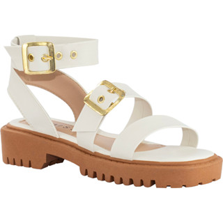 Sandália Tratorada Feminina Papete Confortável Flat Plataforma Retrô Moda Blogueira Festa Flatform Fashion