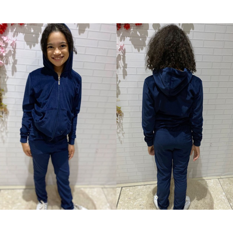 Conjunto Plush Infantil Juvenil Tendência Menina Outono Inverno