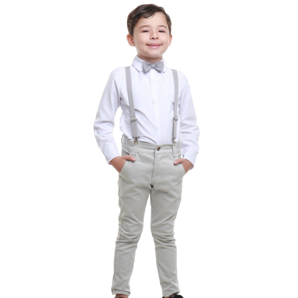 Conjunto Roupa Infantil Menino Social Casamento Pajem Festas Cinza em Oferta na Shopee