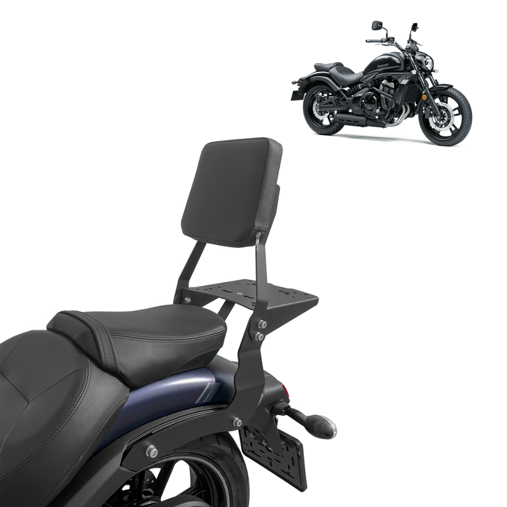 Suporte Bau Traseiro Bagageiro Com Encosto Kawasaki Vulcan 650     2015 em Diante - Scam
