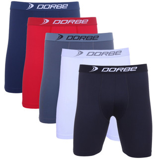 Kit 5 Cuecas Long Leg Algodão Dorbe Não Enrola Original Masculina Cueca Longa Masculino Ciclista em Oferta na Shopee
