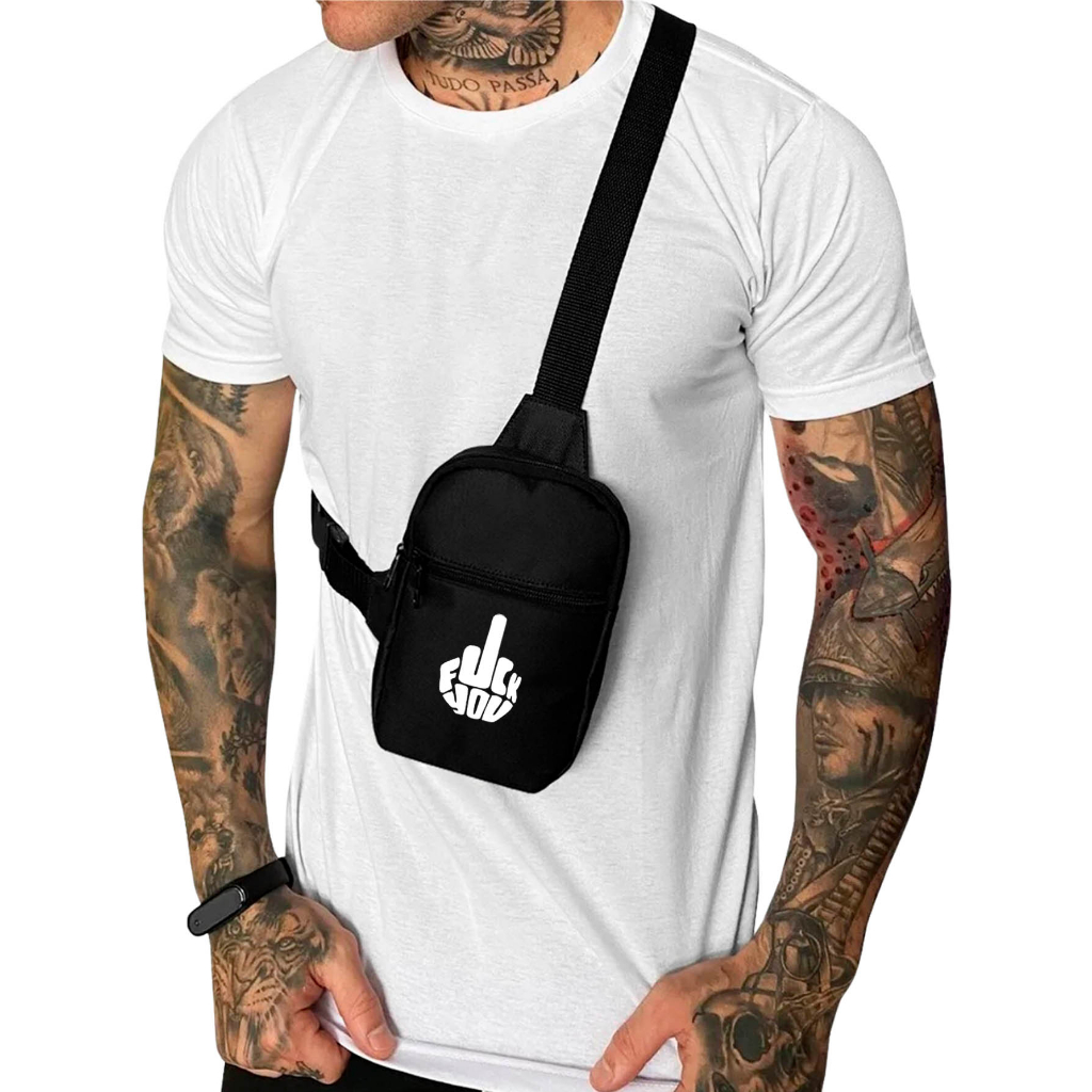 Shoulder Bag Transversal Mini Bag Pega a Visao Com Alça Regulável Estampa Dedo