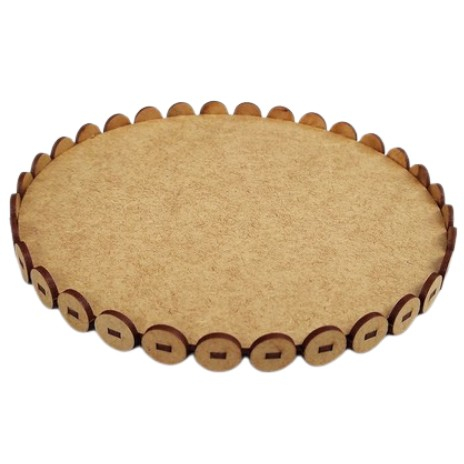 5 Bandejas redondas para Meia Pérola 25 centímetros - MDF - Lembrancinhas em Oferta na Shopee
