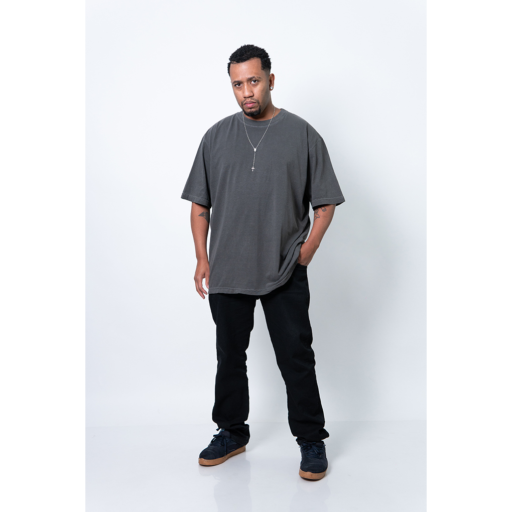 Camiseta Oversized Estonada Chumbo Streetwear Lisa Premium (Compre direto da fábrica)