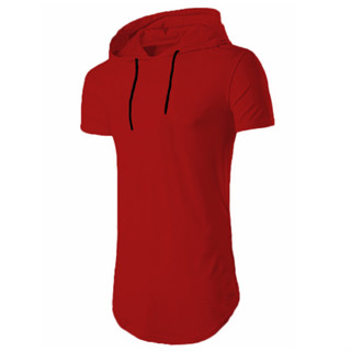 Camiseta Longline com Capuz Manga Curta Oversized C14