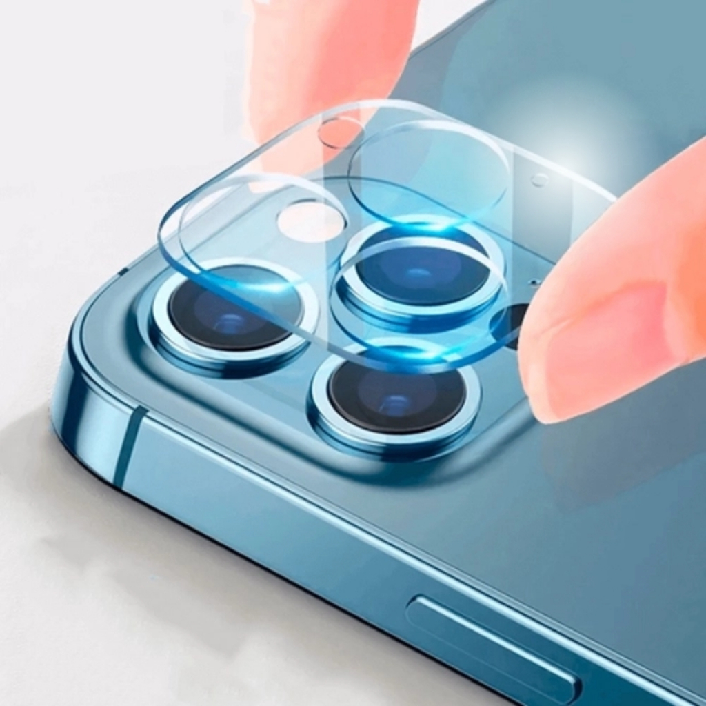 Película Câmera iPhone 14 Plus/14 Pro/14 Pro Max/15/15 Plus/15 Pro/15 Pro Max De Vidro Transparente