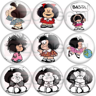 Bottons - Buttons - Botons - Mafalda - Tam: 4,5cm em Oferta na Shopee