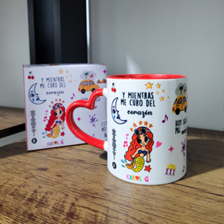 Caneca musical KAROL G - Y Mientras Me Curo Del Corazón e caixinha personalizada Karol G caneca personalizada porcelana cerâmica caneca cantora Karol G