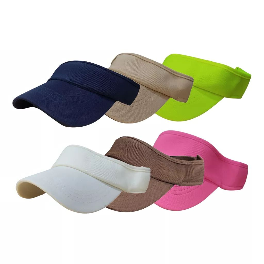 Viseira Lisa Ajustável Com Velcro Resistente Com Aba Curva Para Corrida Caminhada Praia CiclismoC-3