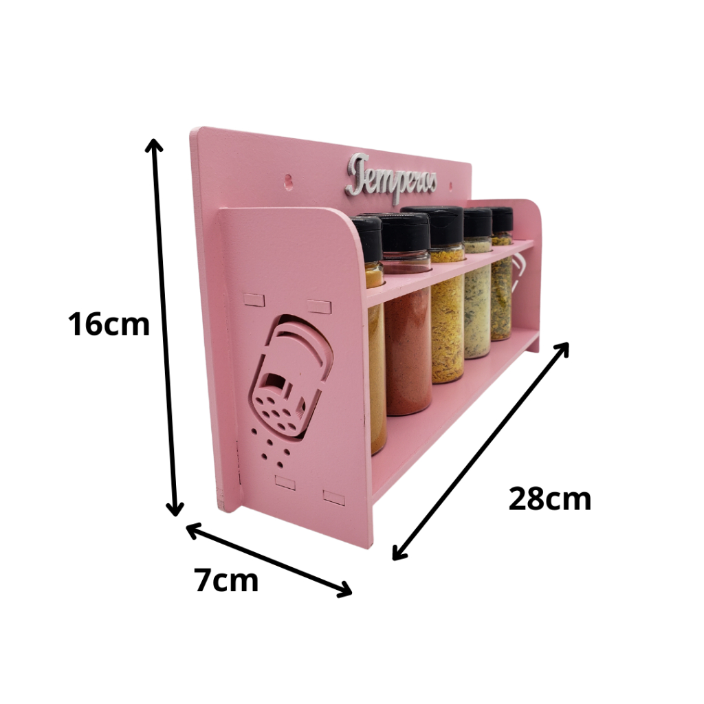 Porta condimentos cozinha parede e bancada +5 potes Ler todo anuncio em Oferta na Shopee