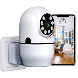 Lâmpada Câmera Plug Tomada Wifi Visão Noturna Casa Hd