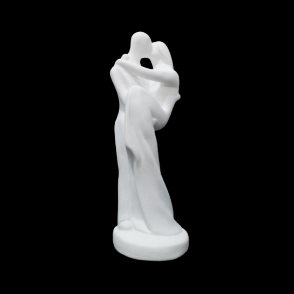 Casal noivos namorado 15 cm estilizado estatueta escultura decoração gesso cru para pintura rei do gesso arte engesso