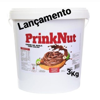 Creme de Avelã com Cacau PrinkNut BALDE de 3kg = excelente para Panificação e Açaí , bolos, tortas, confeitos, sorveteria