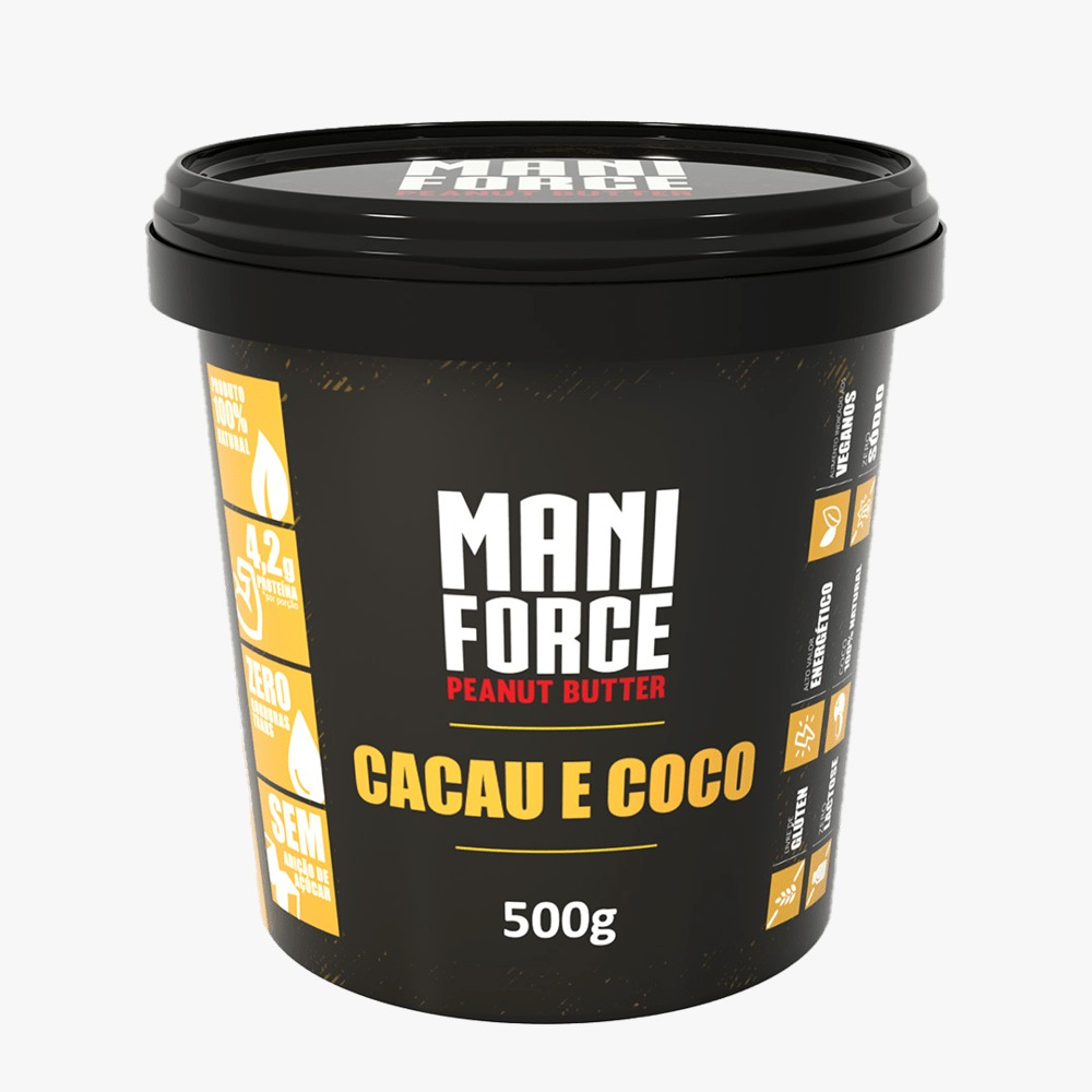 Imagem Pasta De Amendoim Integral Maniforce Cacau e Coco 500g
