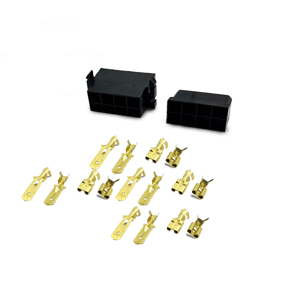 Kit 10 e 5 Conjunto Conector 8 Vias Com Terminal Permak
