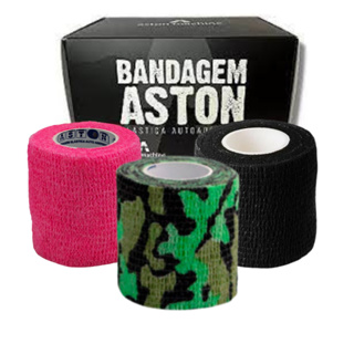 Kit 5un Bandagem Aston Rolo 5x5 Tatuagem Camuflada Preta Rosa Elastica Auto Aderente Abrasiva Tattoo em Oferta na Shopee