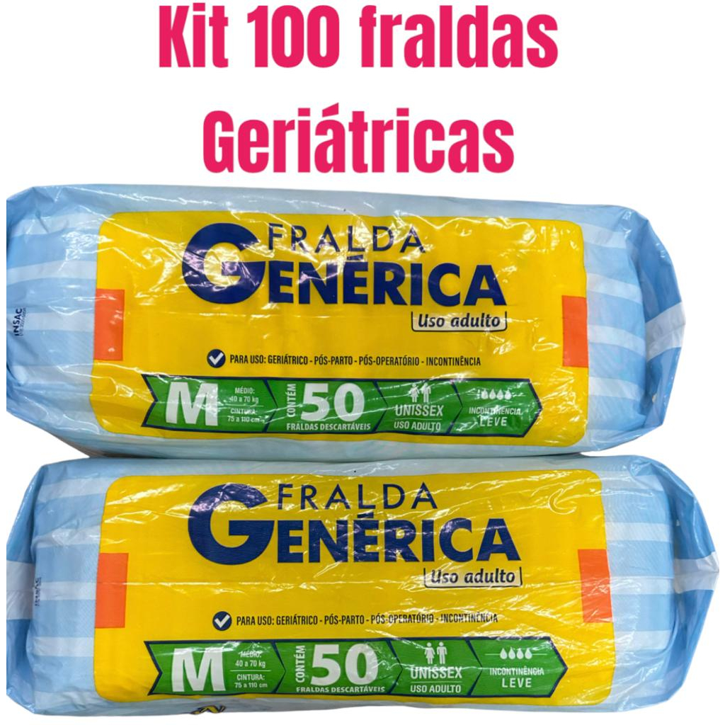 FRALDA GENÉRICA ADULTO  KIT COM 2 PACOTES NOVIDADE
