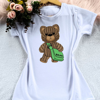 Blusas camisetas t-shirts femininas ursinhos fofos vários modelos estampas de ursinhos roupas femininas