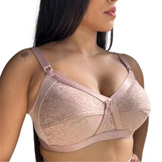 Sutiã P/ Seios Grandes Plus Size Alta Compressão Alças Reguláveis Tecido Cirúrgico Cetinete em Oferta na Shopee