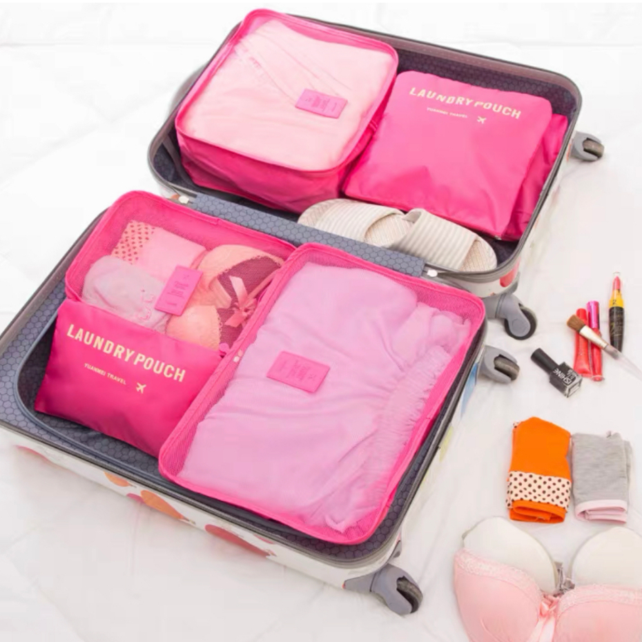 Kit 6 Necessaire Organizador De Mala De Bagagem Viagem